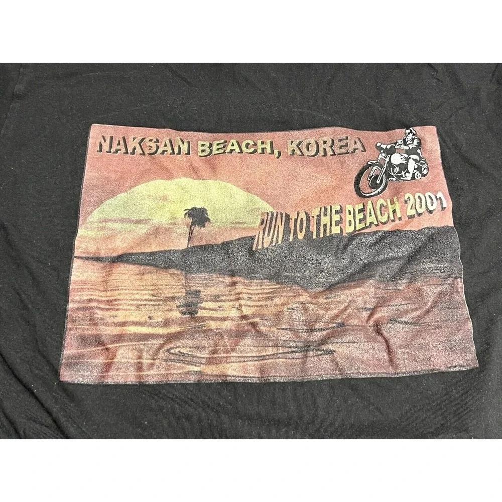 Vintage Road Dragons MC T-Shirt Yongsan Korea Motorcycle Club Pocket Tee XL‎